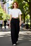 Women's Fashion Wide Leg Pants High Waist Solid Pattern Finike Woven Daily Use Modern Design - 3