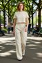 Women's Fashion Wide Leg Long Pants Solid Pattern Wide Leg High Waist Casual Summer - 3