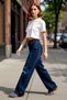 Women's Fashion Baggy Jean Long Length Regular Waist Cotton Casual Style Weekend Seasonal Use