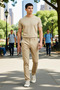 Men's Fashion Regular Fit Chino Gabardine Pants Cotton Casual for Daily Combinations Summer - 3