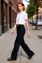 Women's Fashion High Waist Wide Leg Jean Pants Cotton Daily Use Seasonal Use