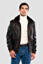 Men's Genuine Leather Red Antique Leather Coat