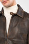 Men's Genuine Leather Whiskey Antique Leather Coat - 2