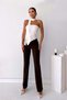 Palazzo Full Lycra High Waist Women's Trousers - Brown