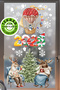 2026 New Year's Deer and Balloon Themed - Non-Adhesive Reusable Sticker 77X29 - 2