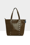 Mink Women's Trok Detailed Wrinkled Leather Large Tote Bag M000008670