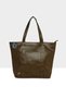 Mink Women's Trok Detailed Wrinkled Leather Large Tote Bag M000008670 - 3