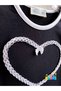 Two Thread Cotton Long Sleeve Black Heart Detailed Winter Sweatshirt Without Sharandon - 8