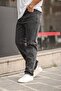 Men's Wide Leg High Waist Smoked Denim Baggy Trousers