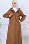 Long Cap with Pattern Inside O1215 Tan - 2
