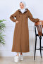 Long Cap with Pattern Inside O1215 Tan