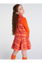 Girl's Orange Gilet Dress Set - 3
