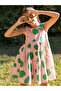 Pink Spotted Sleeveless Cotton Girl's Dress - 4