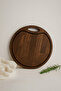 Wooden Round Handle Cutting Board Pizza Plate Presentation Plate - 5