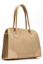 Modena Women's Suede Shoulder Bag Light Beige Cream Zippered, Lined, Stylish Casual Model