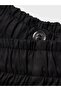Satin Textured Black Cargo Pocket Pants - 5
