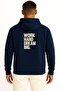 Hooded Very Busy Dreams Unisex Sweatshirt with Large Pocket and Back Design - 2