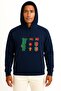 Hooded Portugal Map and Flag Chest Printed Unisex Sweatshirt