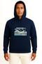 Hooded Istanbul - Cat and Throat Bridge Chest Design Unisex Sweatshirt