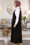 Women's Black Adjustable Gilet Dress - 3
