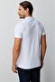 Men's White Modernfit / Slim Fit Polo Collar T-Shirt - 5