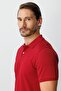 Burgundy Modern Fit Slim Fit Polo Neck Plain Short Sleeve 100% Cotton T-Shirt - 4