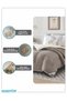 4-Piece Comforter Set – Single Size 170x230 cm, Microfiber, Digital Quilted 350 Gsm Filling - 5