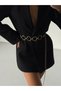 Women's Chain Waist Belt with Round Detail, Coat Belt, Dress Belt, Shirt Belt, Chain Belt - 3
