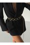 Women's Chain Waist Belt with Round Detail, Coat Belt, Dress Belt, Shirt Belt, Chain Belt - 5