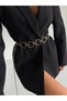 Women's Chain Waist Belt with Round Detail, Coat Belt, Dress Belt, Shirt Belt, Chain Belt - 6