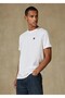 Edge Penye Pamuklu Comfort Fit Beyaz Bisiklet Yaka Erkek Düz T-Shirt - 5