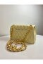 Quilted Knitted Chain Women's Hand and Shoulder Bag - 2