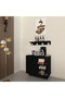 طقم طاولات مع طاولة تلفزيون أسود فخم - SH52 - 5