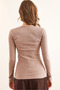 Women's Milk Coffee Patchwork Camisole Blouse BLZ-19000588 - 2