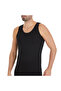 Men's 3-Piece Black Bamboo Stretch Fabric Anti-Sweat Undershirt - 3