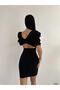 NEW SEASON CREPE FABRIC BACK-LOCKED SHORT SLEEVE EVENING DRESS AND GRADUATION DRESS 582540 733 - 3