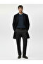 Buttoned Pocketed Double-Breasted Collar Long Cashmere Coat