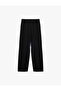 Aerobin Fabric Pleated Pocket Low Waist Wide Leg Pants - 3