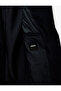 Buttoned Pocketed Double-Breasted Collar Long Cashmere Coat - 5