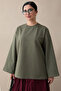 Oversized Wide Sleeve Khaki Sweatshirt - 5