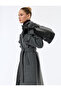 Trench Coat with Cashmere Pockets and Belt Double-Breasted Long Sleeve - 5