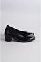 SEÇ 0280 Genuine Leather Orthopedic WOMEN'S SHOES (4cm) BLACK HONEYCOMB - 3
