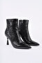Women's Heeled Boots Snake Pattern Patent Leather 9.5 cm Thin Heel Elegant Stylish Modern Design