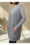 Hair Braid Patterned Women's Mercerized Mother's Vest / Gray - 2