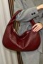 Fibag Brown Women's Knitted Model Large Size Shoulder Bag
