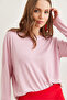 Women's Dusty Rose Crew Neck Bat Flowy Viscose Blouse Blz- 19002588 - 3