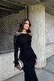 Kayla Padded Shoulders Design Evening Dress 583073 - 3