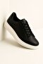 Black Leather Lace-Up High-Based Men's Sneaker - 3