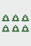 Christmas Pine Tree 6-Piece Green Color Acrylic Napkin Ring Napkin Ring - 2
