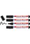 260 White Blackboard Pens, Black, a Set of 4 Pcs, Round Tip 1.5-3 mm